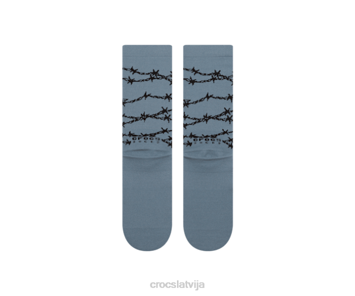 zeķes dzeloņstiepļu ekipāža unisex Crocs zeķes N46T381 egejas zils/melns