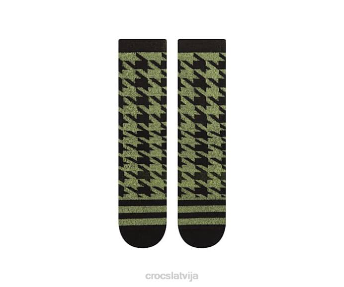 zeķes houndstooth ekipāža unisex Crocs zeķes N46T374 limeade/multi