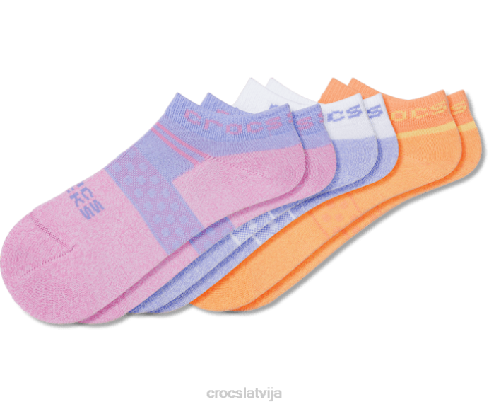 zeķes zemā baseina ballīte 3 pak unisex Crocs zeķes N46T402 tropisks/balts