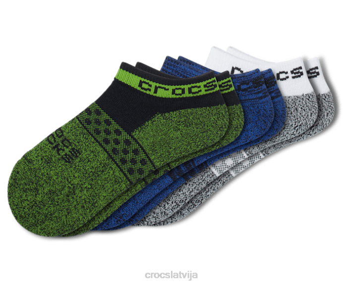 zeķes zemas easy icon 3 iepakojumā unisex Crocs zeķes N46T406 melns/multi