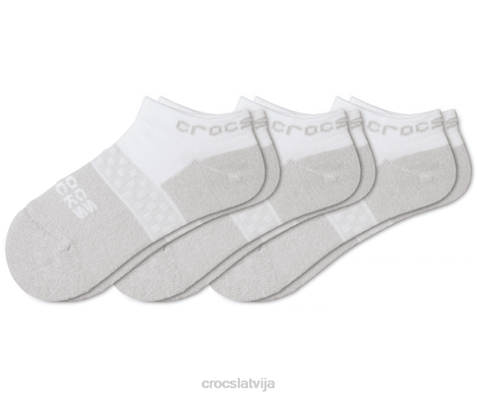 zeķes zemas mūžzaļas 3 iepakojumi unisex Crocs zeķes N46T403 balts