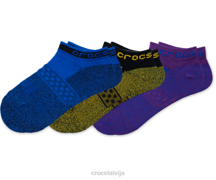 zeķes zemas no šīs pasaules 3 iepakojumā unisex Crocs zeķes N46T387 melns/multi