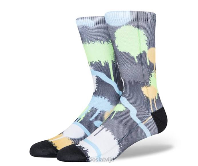 zeķu izsmidzināšanas krāsošanas komanda unisex Crocs zeķes N46T380 melns/multi