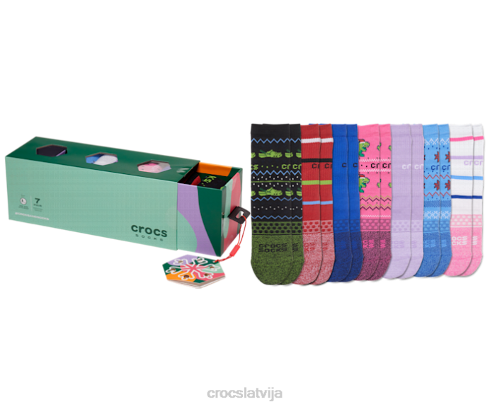 zeķu svētku dāvanu komplekts unisex Crocs zeķes N46T386 multi
