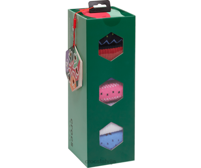 zeķu svētku dāvanu komplekts unisex Crocs zeķes N46T386 multi