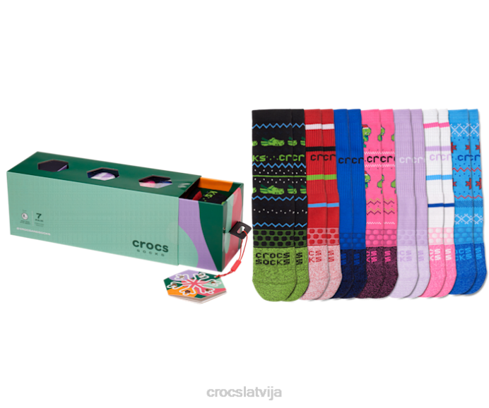 zeķu svētku dāvanu komplekts unisex Crocs zeķes N46T400 multi