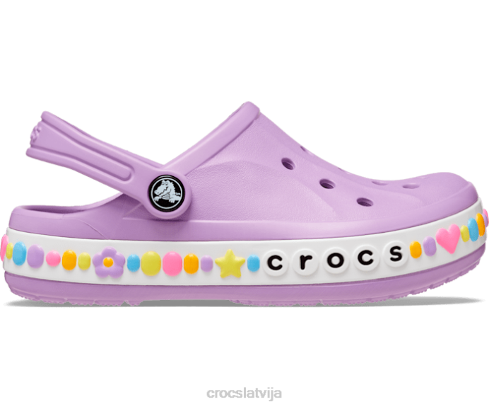 bayaband šarmu joslas tupele bērni Crocs kurpes N46T563 orhideja