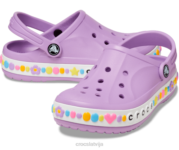 bayaband šarmu joslas tupele bērni Crocs kurpes N46T563 orhideja