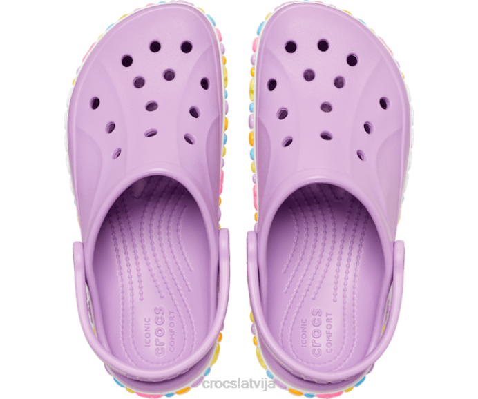 bayaband šarmu joslas tupele bērni Crocs kurpes N46T563 orhideja