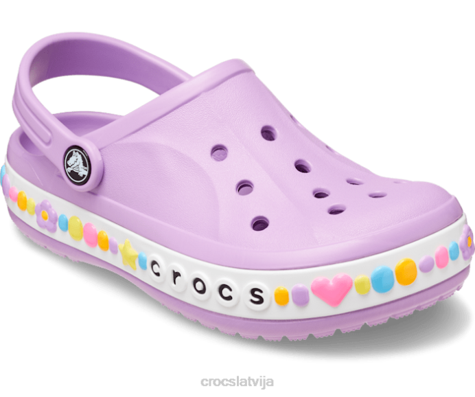 bayaband šarmu joslas tupele bērni Crocs kurpes N46T563 orhideja