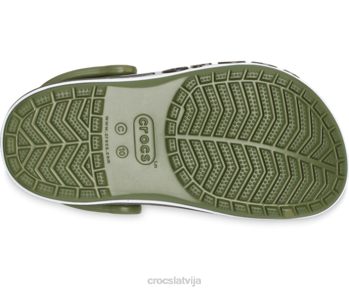 bayaband tupele bērni Crocs kurpes N46T559 Zaļā armija