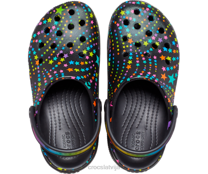 cutie crush disko deju ballītes koka tupele bērni Crocs kurpes N46T371 melns/multi