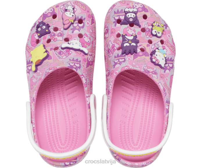 hello kitty un draugi klasiskā koka tupele bērni Crocs kurpes N46T543 rozā