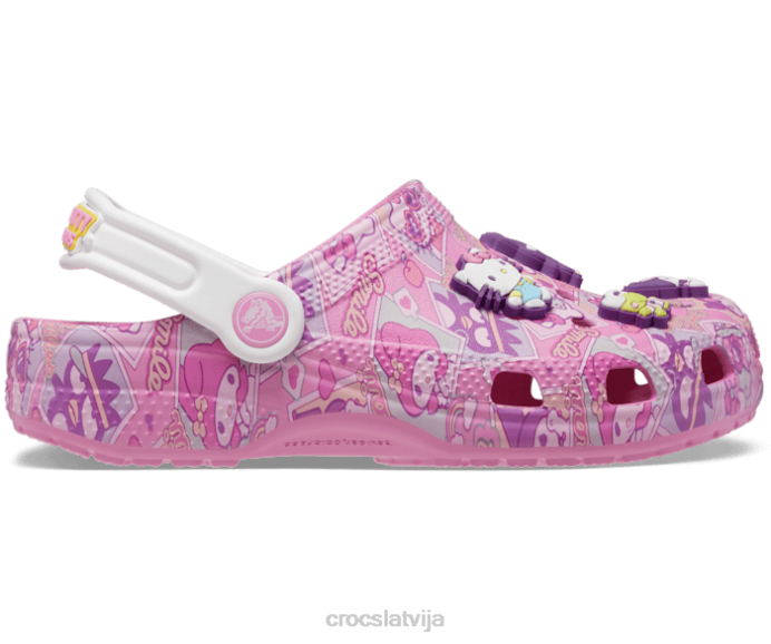 hello kitty un draugi klasiskā koka tupele bērni Crocs kurpes N46T543 rozā