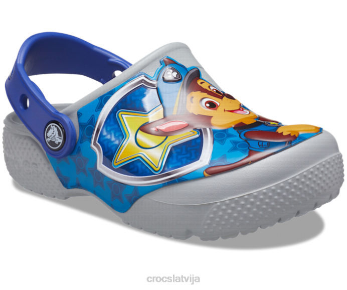 jautri laboratorijas ķepu patruļas plāksteris bērni Crocs kurpes N46T553 gaiši pelēks