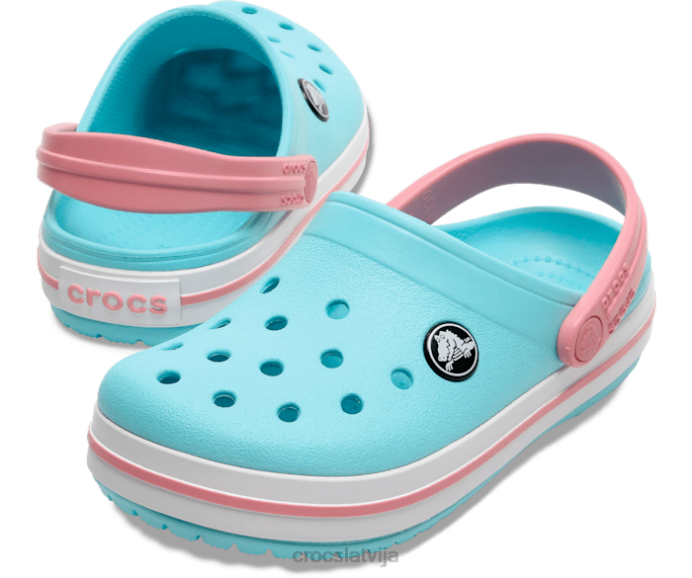joslas aizsprostojums bērni Crocs kurpes N46T527 ledus zils/balts