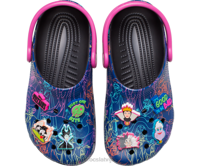 klasiskās disneja villains koka tupele bērni Crocs kurpes N46T623 melns