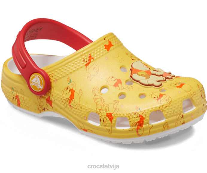 klasiskā vinnija Pūka koka tupele bērni Crocs kurpes N46T578 balts/multi