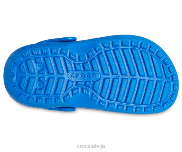 klasiska izklāta koka tupele bērni Crocs kurpes N46T624 zila skrūve