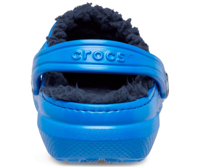 klasiska izklāta koka tupele bērni Crocs kurpes N46T624 zila skrūve