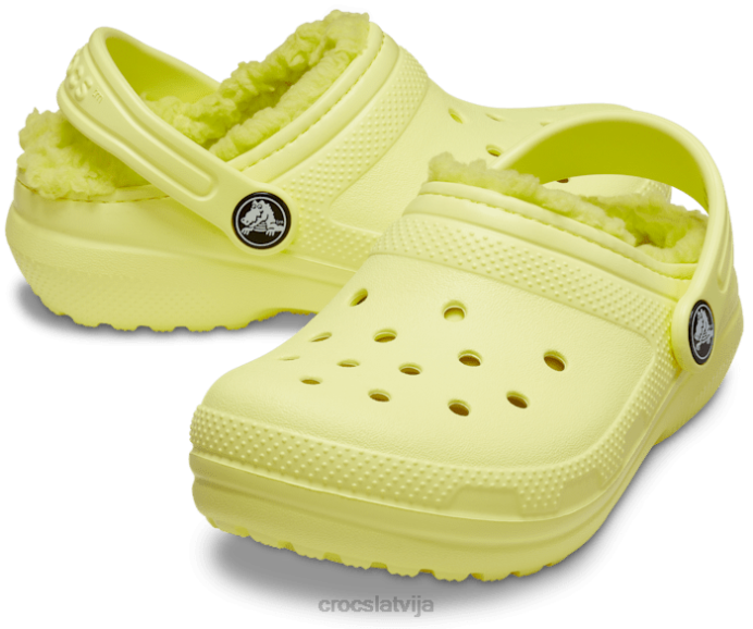 klasiska izklāta koka tupele bērni Crocs kurpes N46T626 sērs