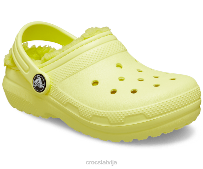 klasiska izklāta koka tupele bērni Crocs kurpes N46T626 sērs