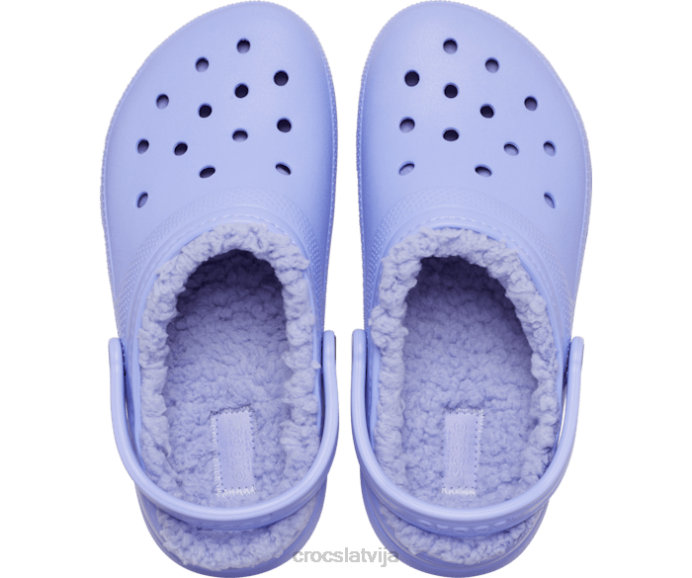 klasiska izklāta koka tupele bērni Crocs kurpes N46T635 digitālā violeta