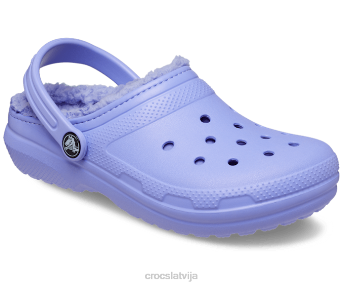 klasiska izklāta koka tupele bērni Crocs kurpes N46T635 digitālā violeta