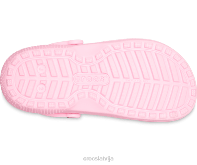 klasiska izklāta koka tupele bērni Crocs kurpes N46T637 flamingo