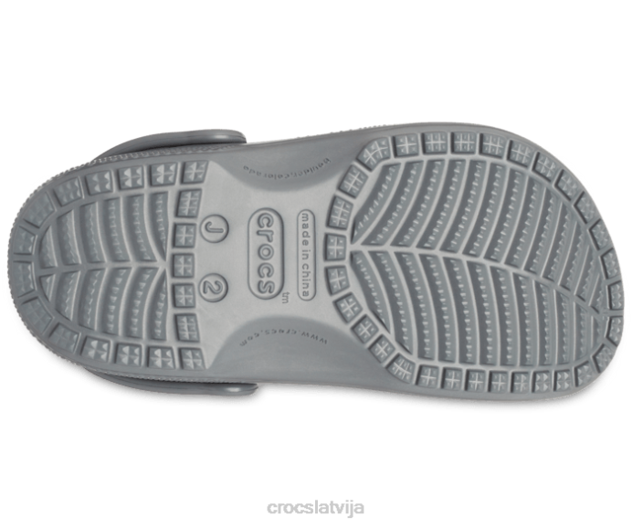 klasiska koka tupele bērni Crocs kurpes N46T477 šīfera pelēks