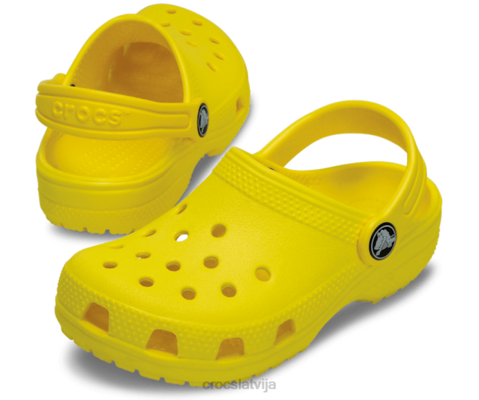 klasiska koka tupele bērni Crocs kurpes N46T491 citronu