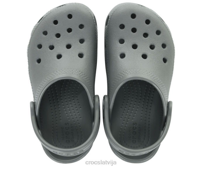 klasiska koka tupele bērni Crocs kurpes N46T496 šīfera pelēks