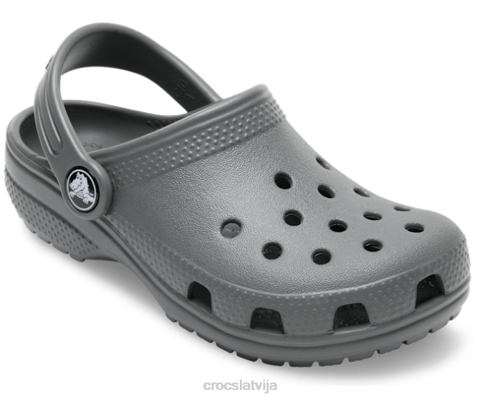 klasiska koka tupele bērni Crocs kurpes N46T496 šīfera pelēks
