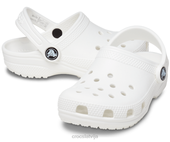 klasiska koka tupele bērni Crocs kurpes N46T497 balts