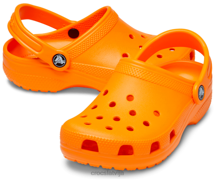 klasiska koka tupele bērni Crocs kurpes N46T503 apelsīnu zing