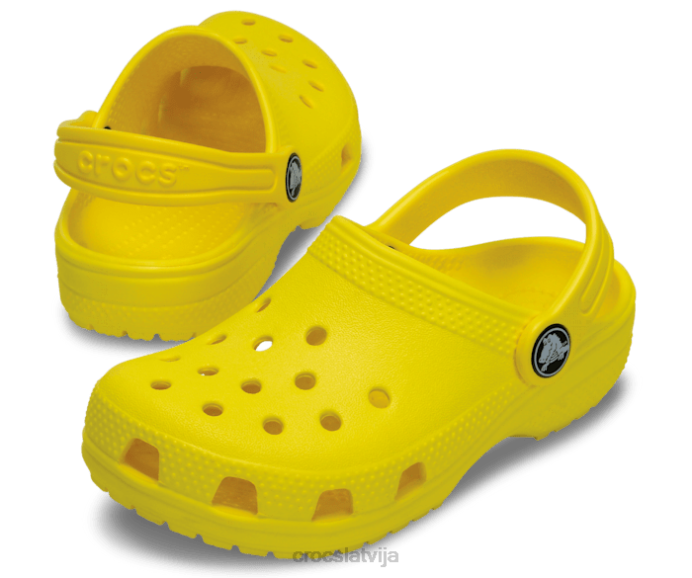 klasiska koka tupele bērni Crocs kurpes N46T514 citronu