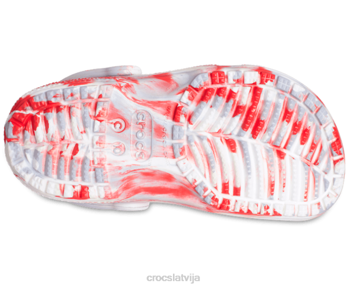 klasiska marmora koka tupele bērni Crocs kurpes N46T606 balts/liesma