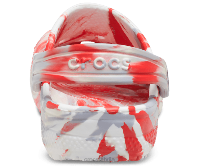 klasiska marmora koka tupele bērni Crocs kurpes N46T606 balts/liesma