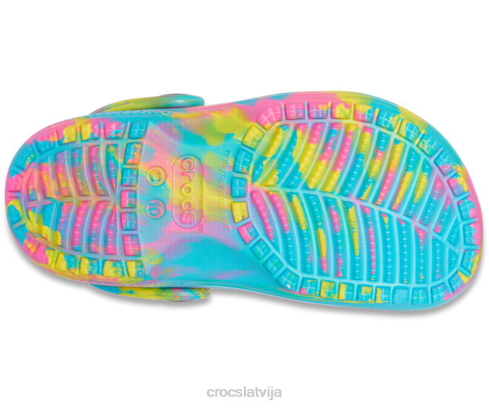klasiska marmora koka tupele bērni Crocs kurpes N46T607 digitālais ūdens/multi