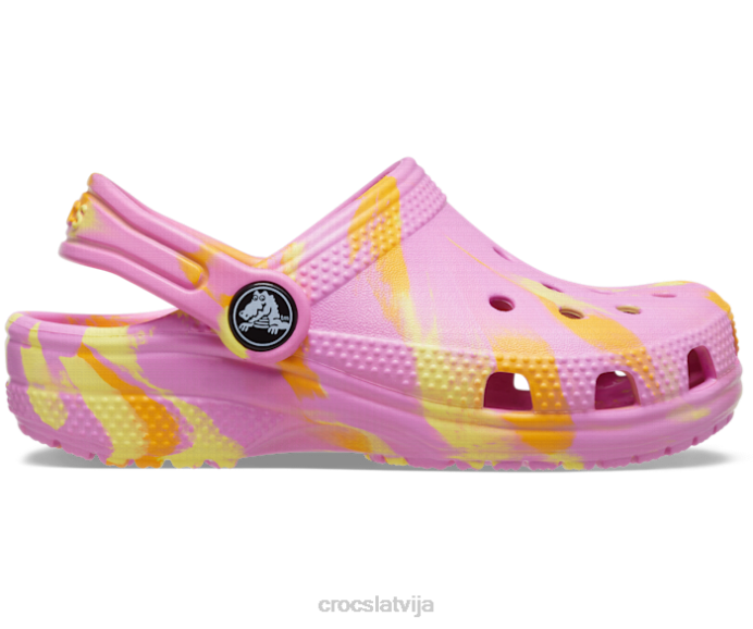 klasiska marmora koka tupele bērni Crocs kurpes N46T608 taffy rozā/multi