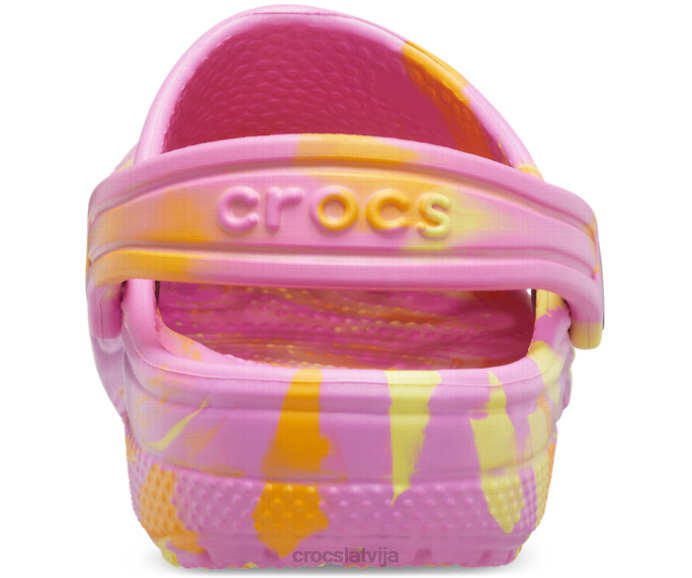 klasiska marmora koka tupele bērni Crocs kurpes N46T608 taffy rozā/multi