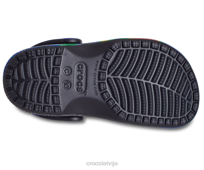 klasiska solarizēta koka tupele bērni Crocs kurpes N46T587 melns/navy