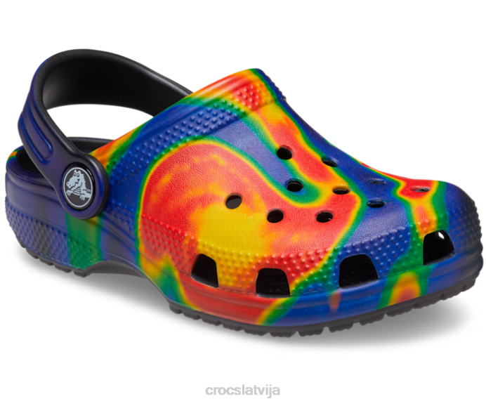 klasiska solarizēta koka tupele bērni Crocs kurpes N46T587 melns/navy