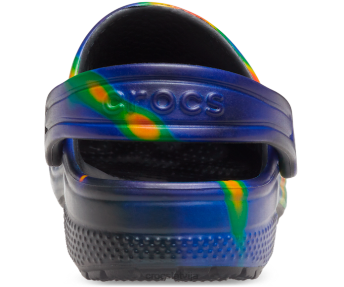 klasiska solarizēta koka tupele bērni Crocs kurpes N46T587 melns/navy