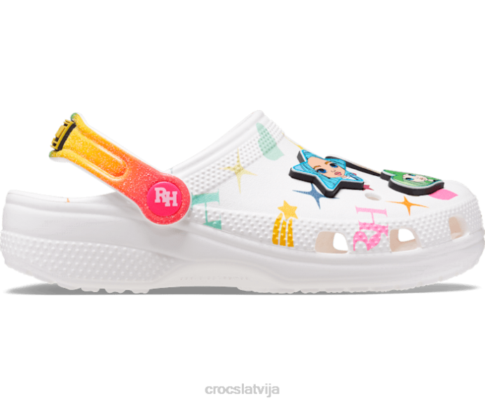 klasiska varavīksnes augsta koka tupele bērni Crocs kurpes N46T650 multi