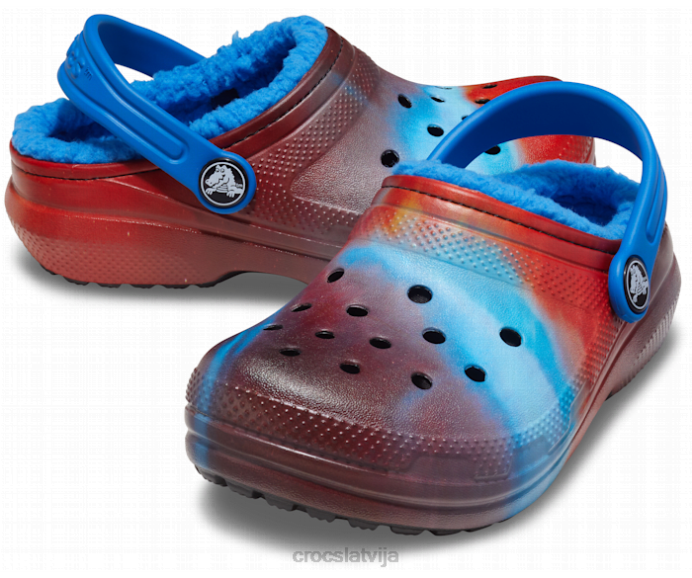 klasisks izklāta no šīs pasaules koka tupele bērni Crocs kurpes N46T649 spilgts kobalts