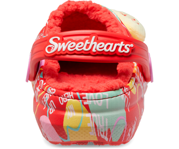 klasisks oderējums paaugstināts mīļotā koka tupele bērni Crocs kurpes N46T627 sarkans