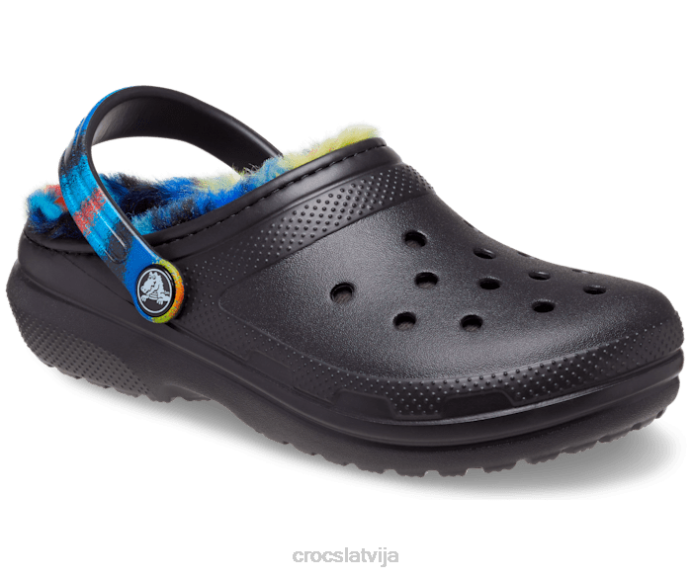 klasisks odere izsmidzināms krāsvielu tupele bērni Crocs kurpes N46T644 melns/multi