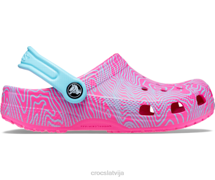 klasisks topogrāfiskais aizsprostojums bērni Crocs kurpes N46T579 sula/multi