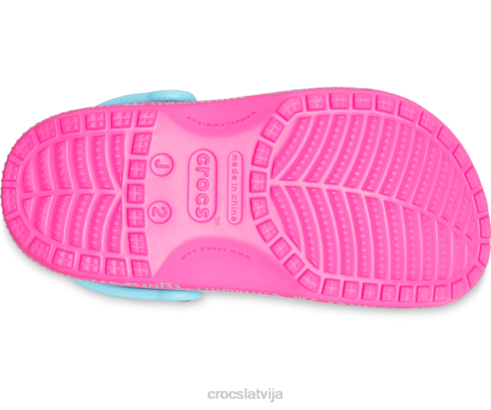 klasisks topogrāfiskais aizsprostojums bērni Crocs kurpes N46T579 sula/multi